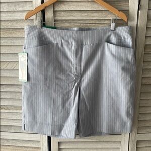 Hilary Radley Light Blue Striped Women's Bermuda Shorts